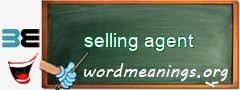 WordMeaning blackboard for selling agent
